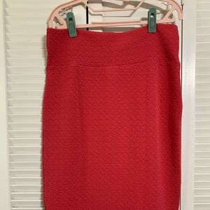 3/$30 Coral LuLaRoe Cassie pencil skirt